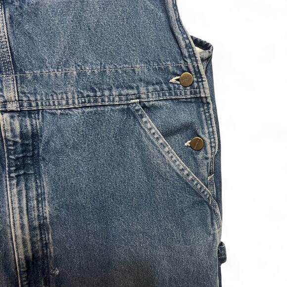 Carhartt Mens Washed Distressed Overalls Denim 38x36 Darkstone Series R07-DST - Picture 7 of 12
